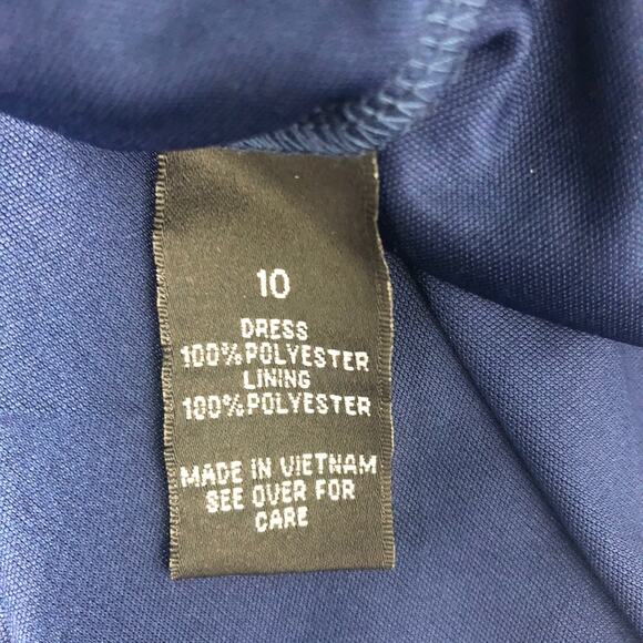 Alyx Sleeveless Polka Dot Blue A Line Dress Size 10 - Picture 11 of 12